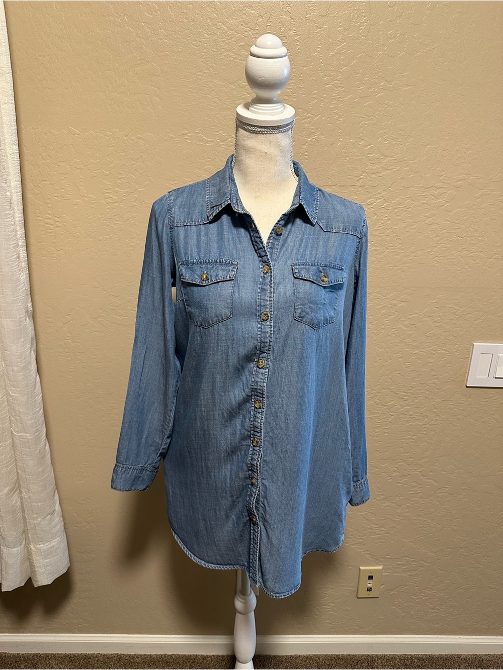 Forever 21 Light Blue Denim Blouse